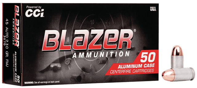 CCI Blazer Pistol Ammo 45 ACP 230 gr. FMJ 50 rd.