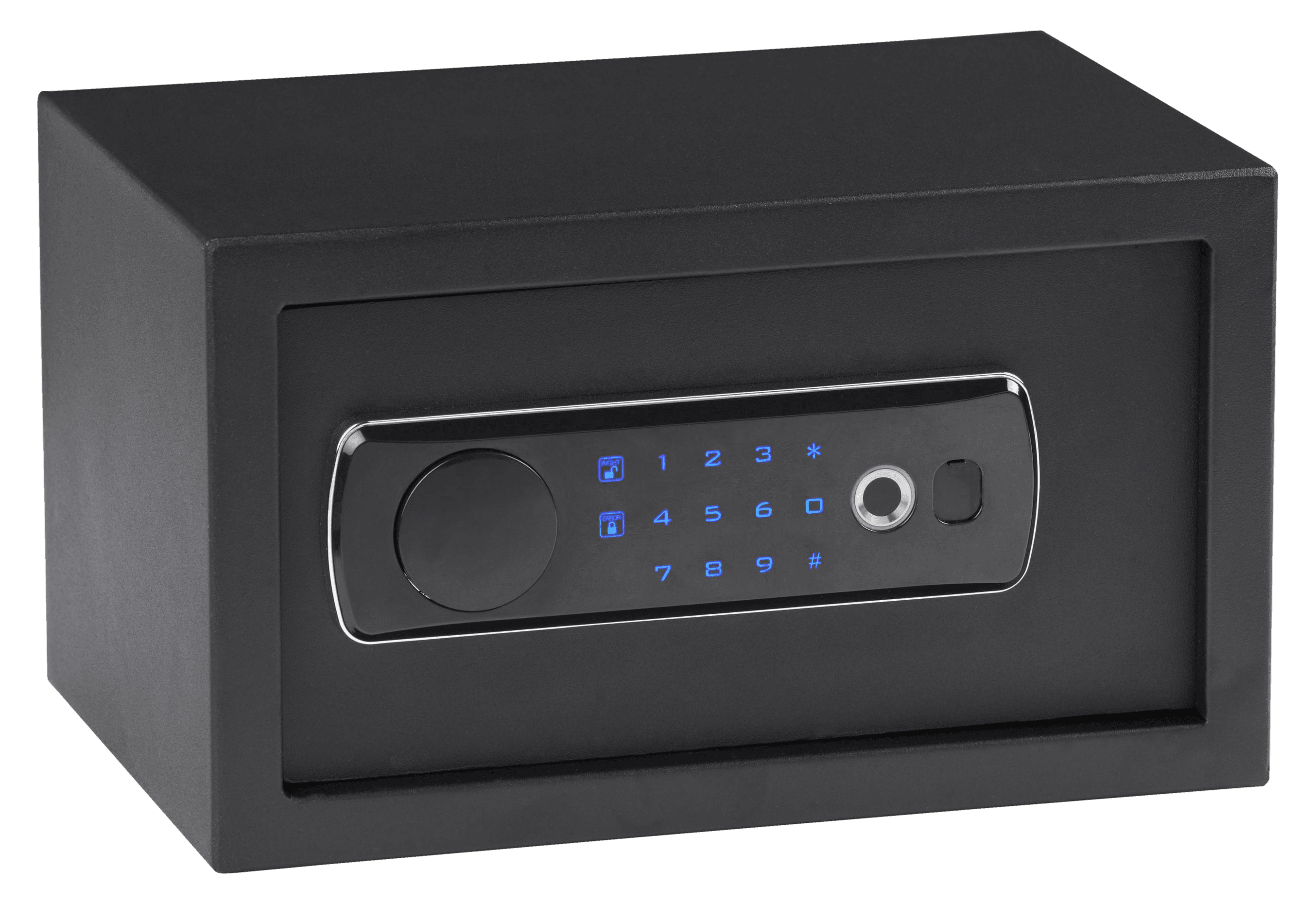 Bulldog BD5010 Duo Digital Keypad/Biometric/Key Entry Black Powder Coat Steel Holds 1 Handgun LED Keypad