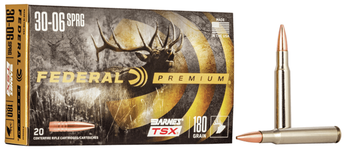 Federal Premium Barnes TSX 30-06 Springfield Copper Hollow Point 180 Grain 20 Rounds