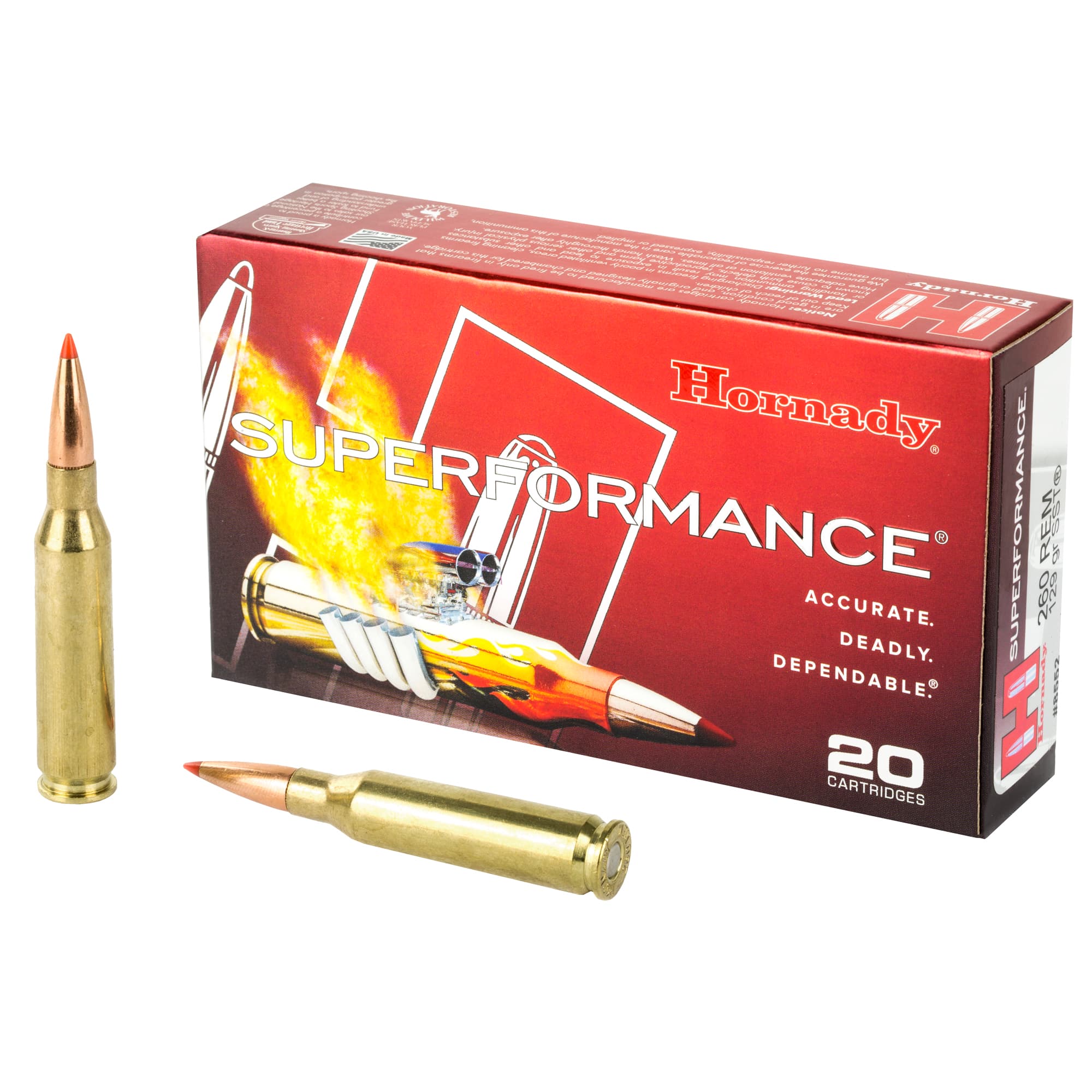 Hornady Superformance 260 Remington Super Shock Tip 129 Grain 20 Rounds