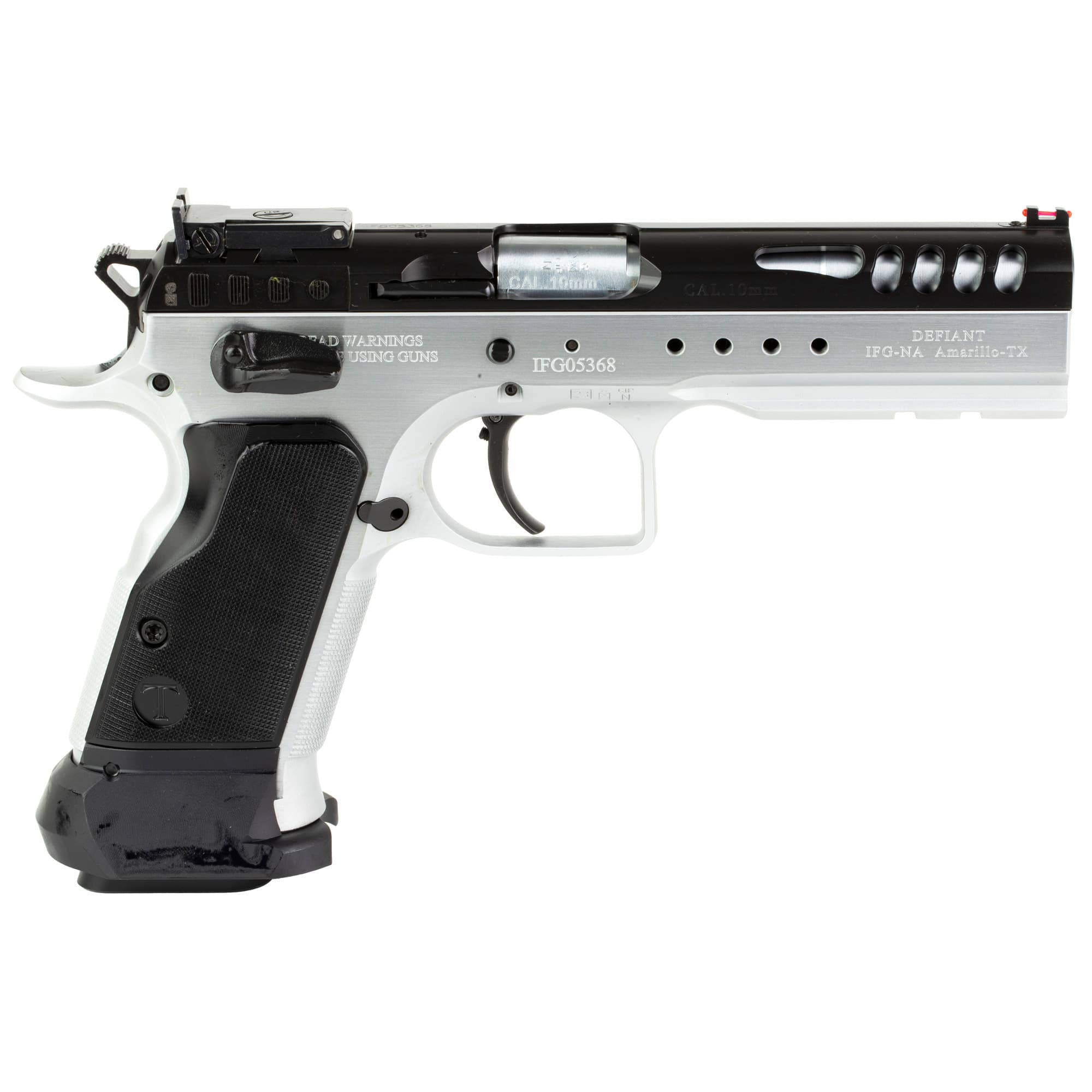 Tanfoglio IFG TF-LIMMSTR-10 Limited Master 10mm Auto 4.75" 14+1 Hard Chrome Black Steel Black Polymer Grip