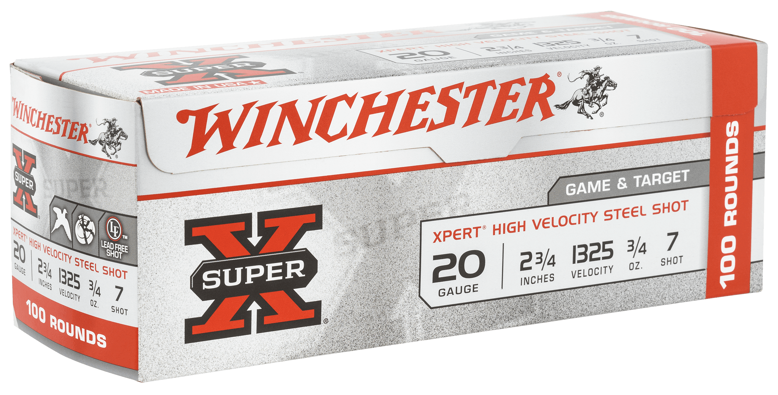 Winchester Super X Xpert High Velocity 20 Gauge 3/4 oz Steel Shot 100 Rounds