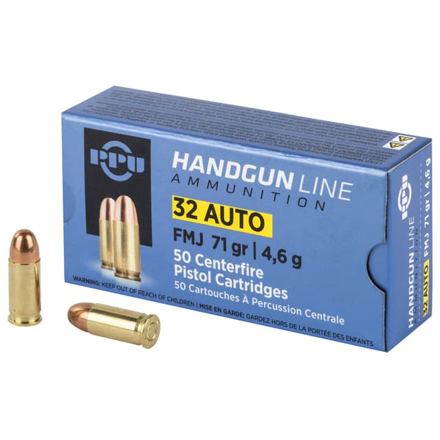 Prvi Partisan PPH32AF 32 ACP Full Metal Jacket 71 Grain 50 Rounds