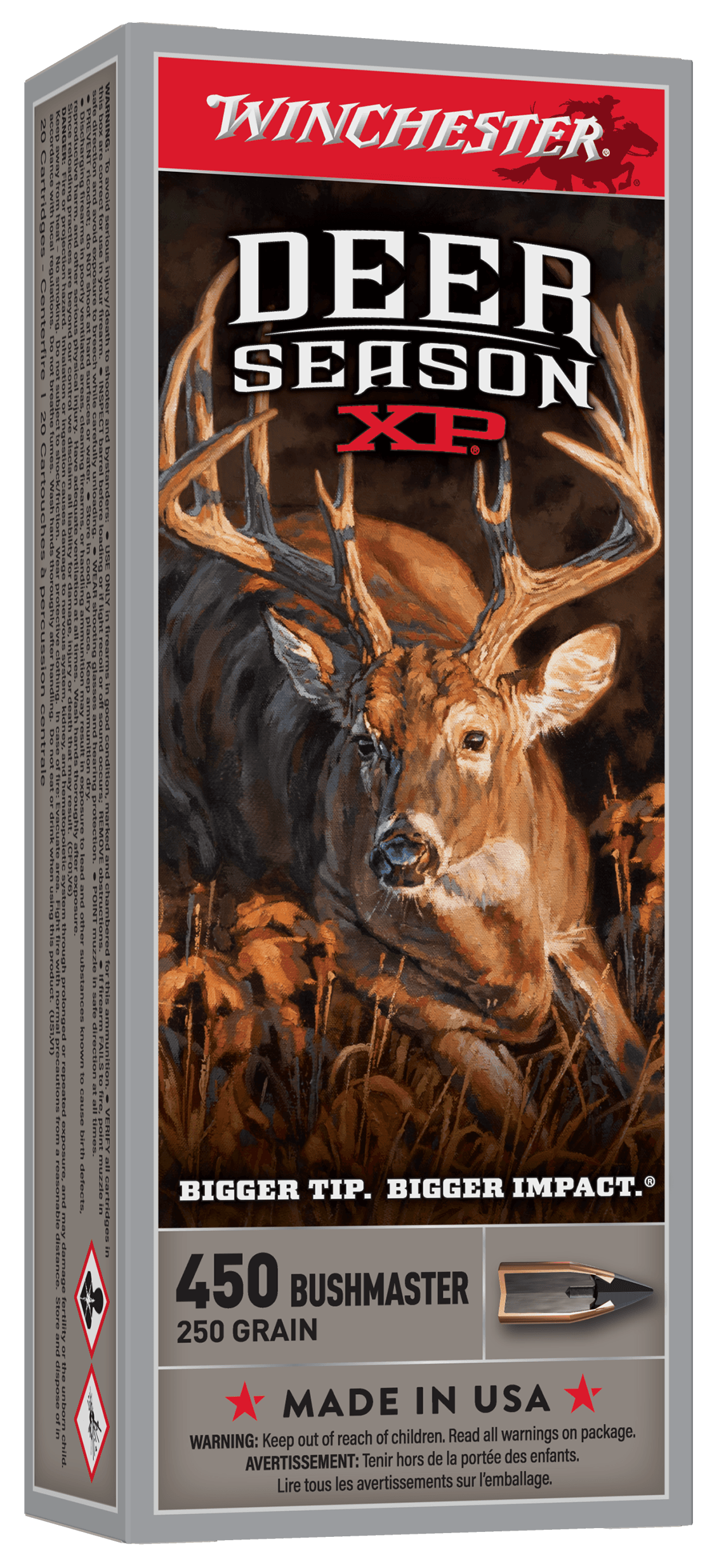 Winchester Deer Season Xp 450 Bushmaster Extreme Point 250 Grain 20 Rounds