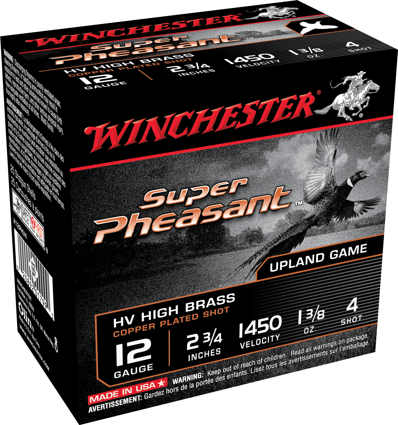 Winchester Super Pheasant Plated High Velocity 12 Gauge Copper-Plated Lead 1 3/8 oz 25 Rounds