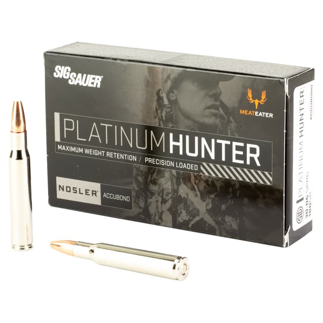Sig Sauer Platinum Hunter 30-06 Springfield Boat Tail Hollow Point 180 Grain 20 Rounds
