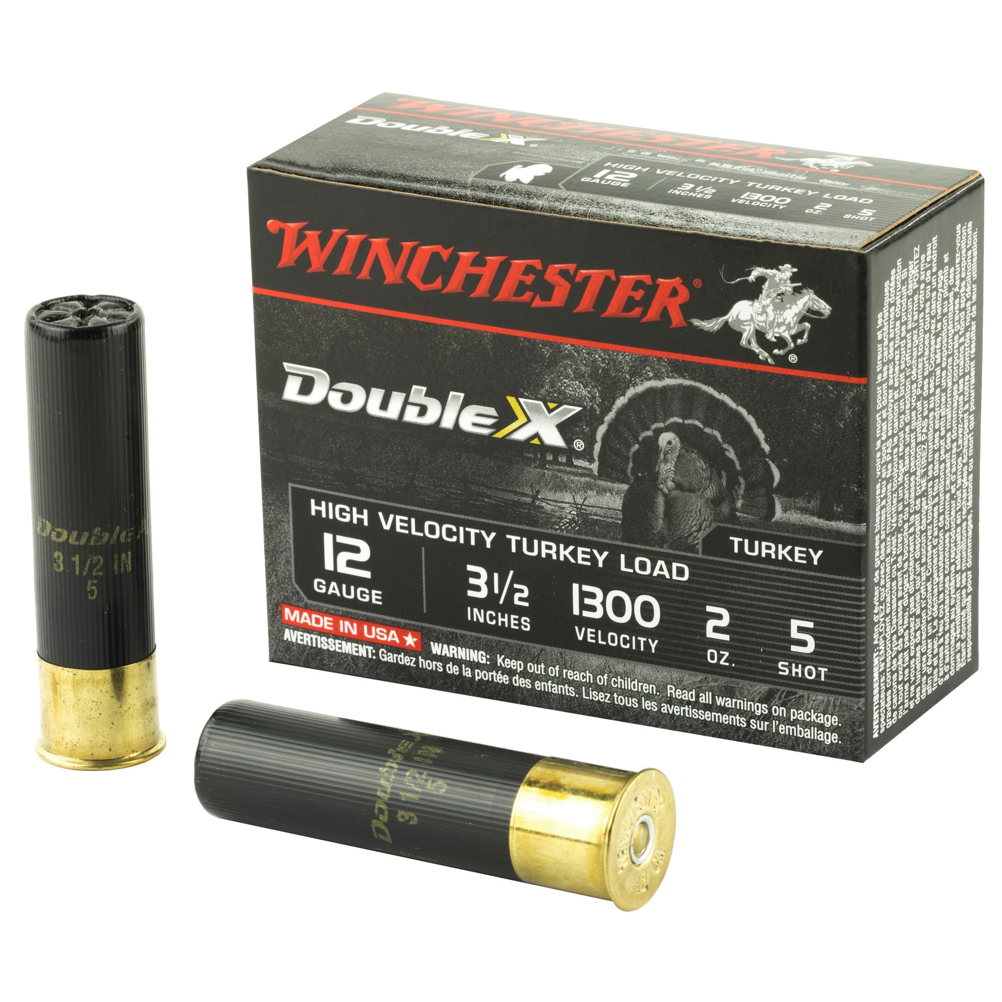 Winchester Double X High Velocity Turkey Load 12 ga. 3.5 in. 2 oz. 5 Shot 10 rd.