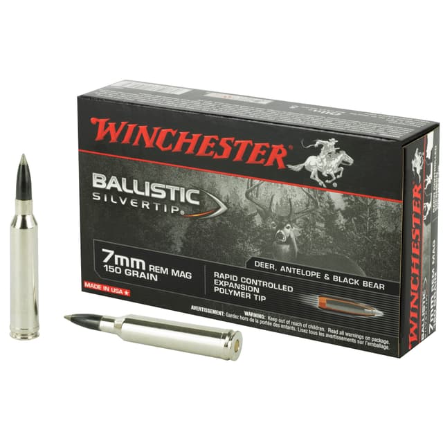 Winchester Ballistic Silvertip 7mm Remington Magnum 150 Grain Tip 20 Rounds