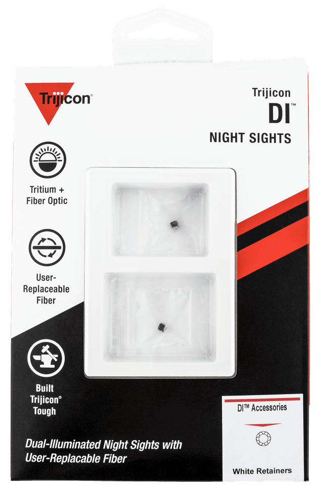 Trijicon DI Night Sight Retainer Replacement Pack White Interchangeable Fiber
