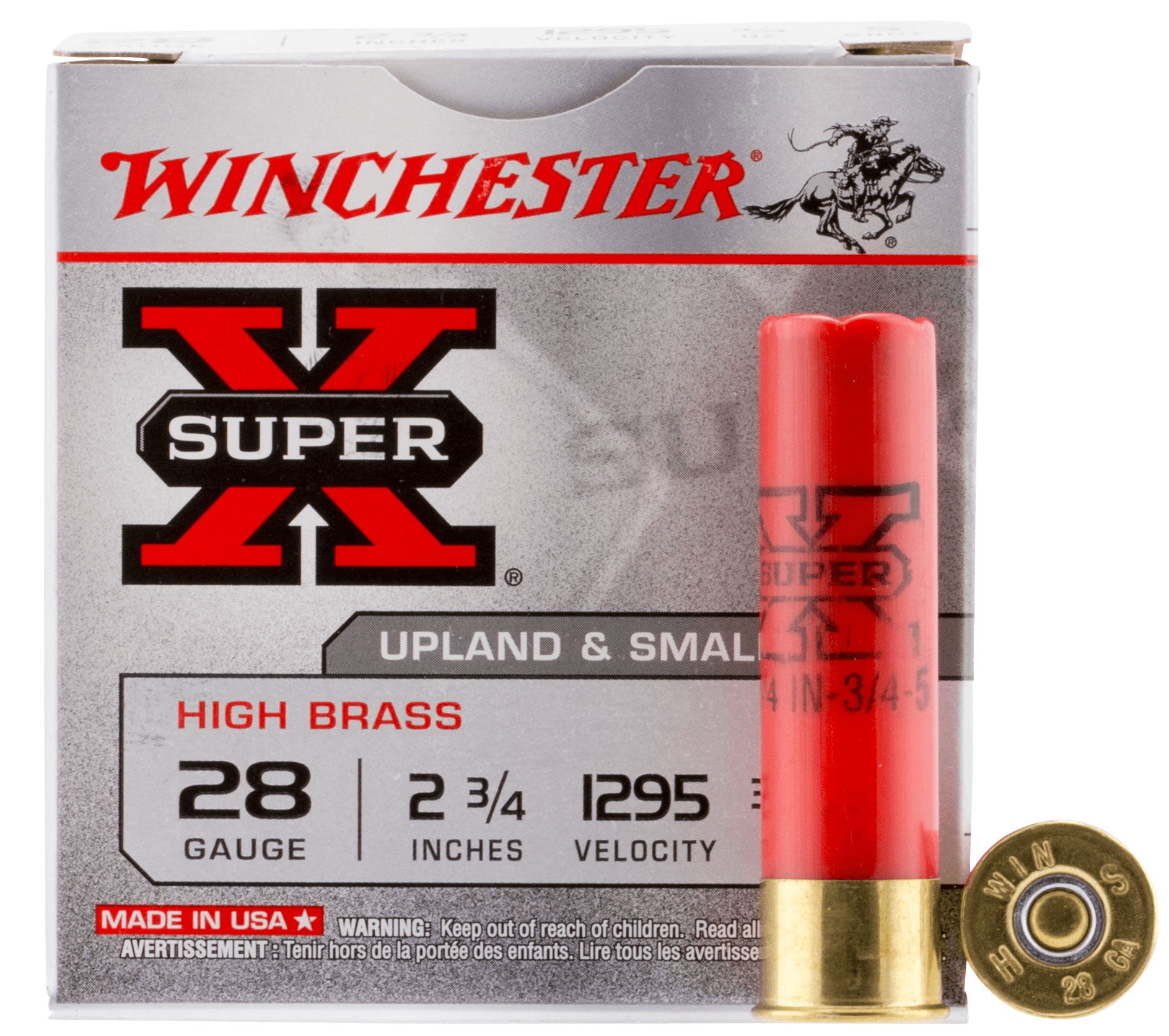 Winchester, Super-X Heavy Game Load, 28 Gauge, Lead 3/4 oz, 25 Rounds