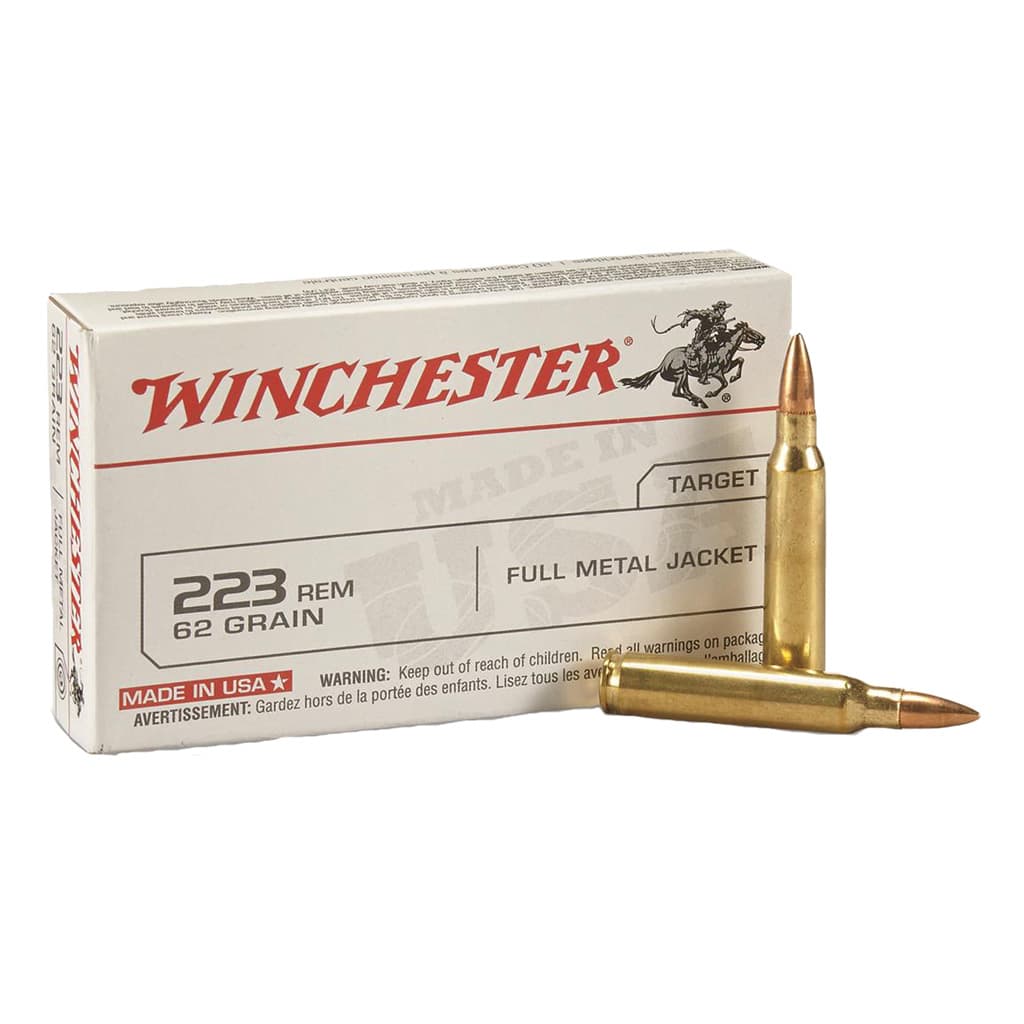 Winchester USA 223 Remington Full Metal Jacket 62 Grain 20 Rounds