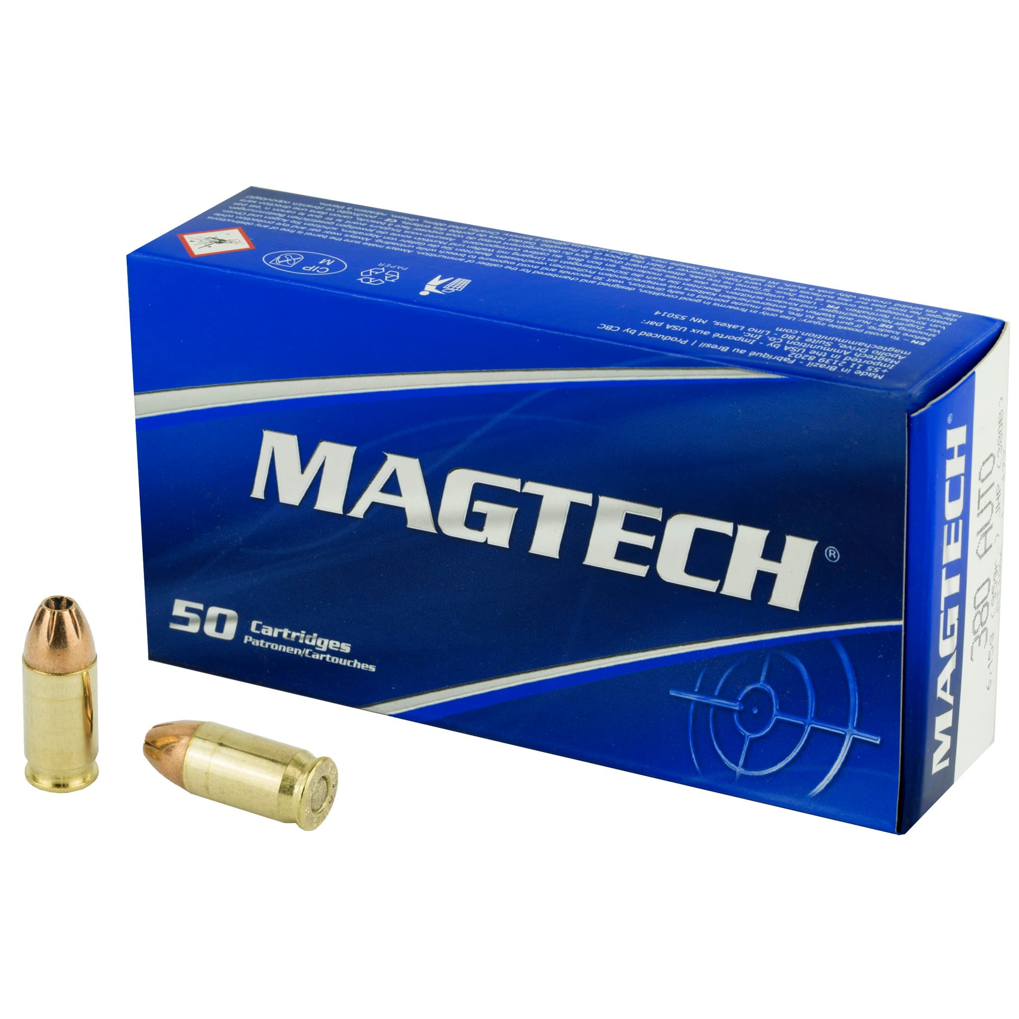 Magtech, Range Training, 380 ACP, Jacketed Hollow Point, 95 Grain, 50 Rounds