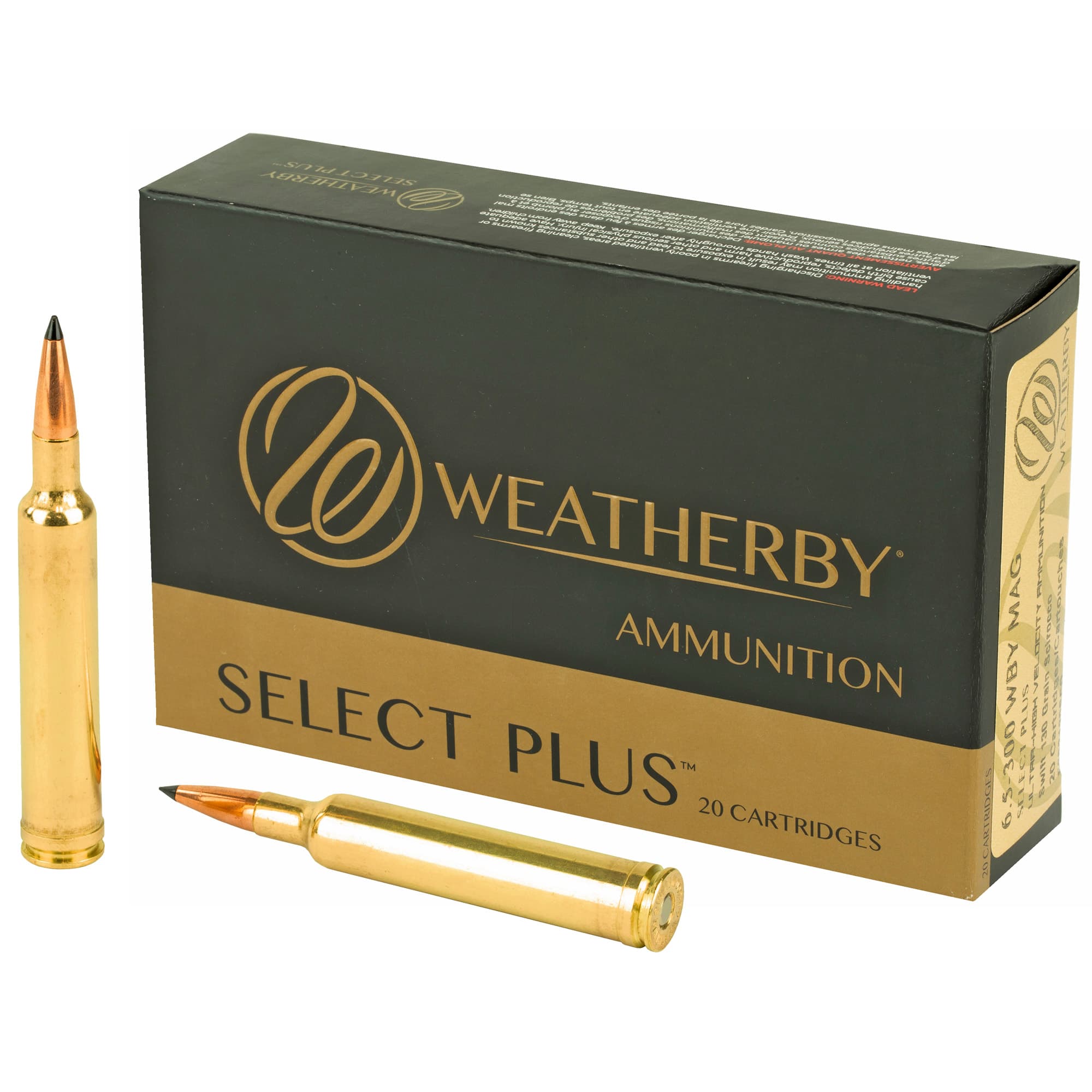 Weatherby Select Plus 6.5-300 Weatherby Magnum Swift Scirocco 130 Grain 20 Rounds