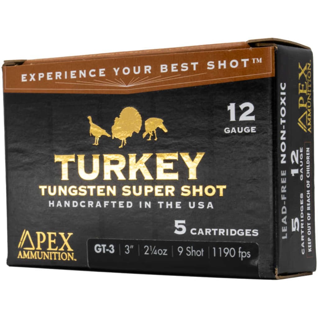 Apex Turkey TSS Shotgun Ammo 12 ga. 3 in. 2-1/4oz #9 shot 5 rd