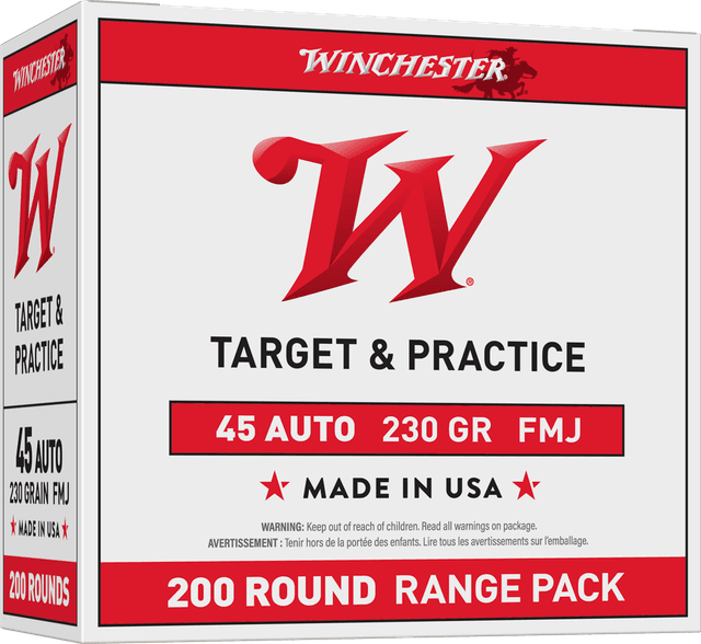 Winchester Usa Pistol 45 Acp Full Metal Jacket 230 Grain 200 Rounds