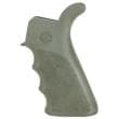 Hogue AR-15/M-16 Rubber Beavertail Grip with Finger Grooves-OD Green