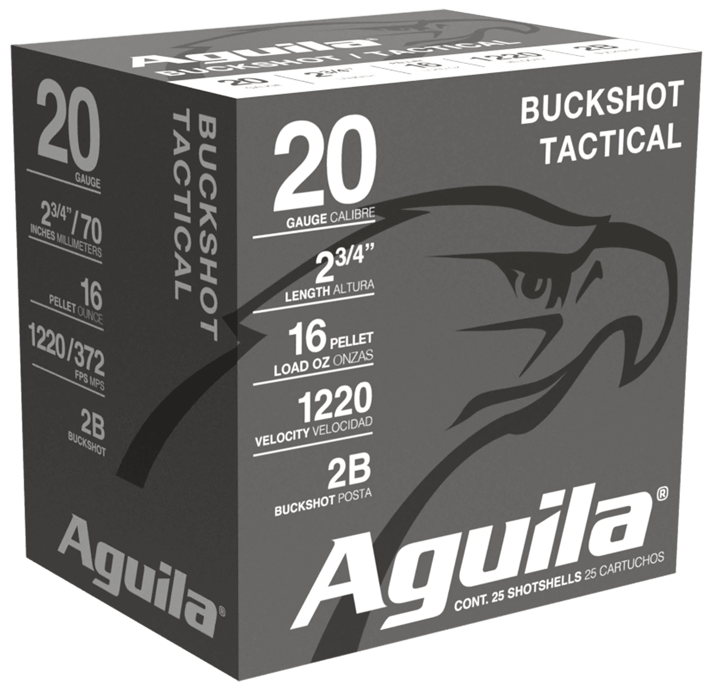 Aguila High Velocity 20 Gauge Buckshot 1 oz 25 Rounds
