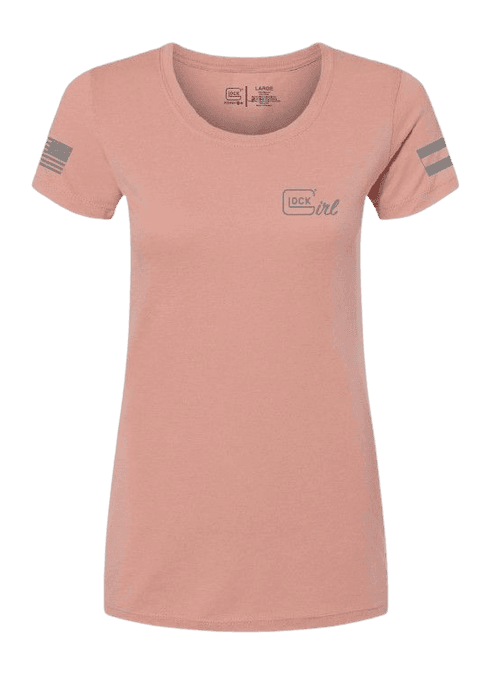 Glock Girl Flag Ladies T-Shirt Pink XL
