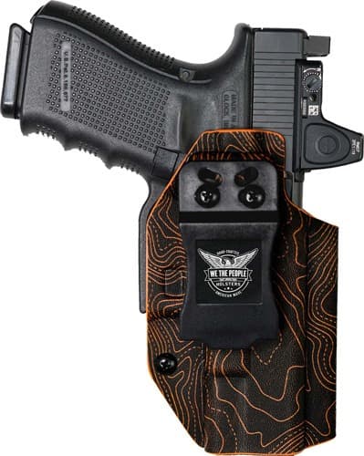 We The People Holsters IWB Holster for Springfield Hellcat Pro Red Dot Ready Kydex Orange Topographic