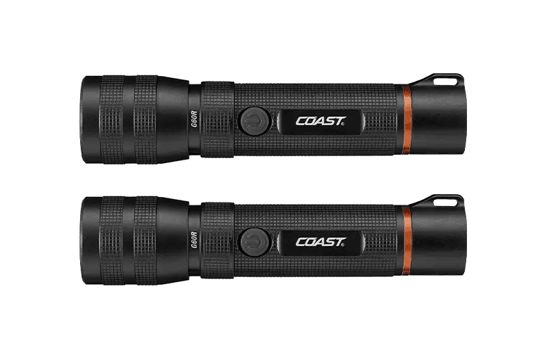 Coast G60R 1000 Lumen Rechargeable Flashlight 2-Pack