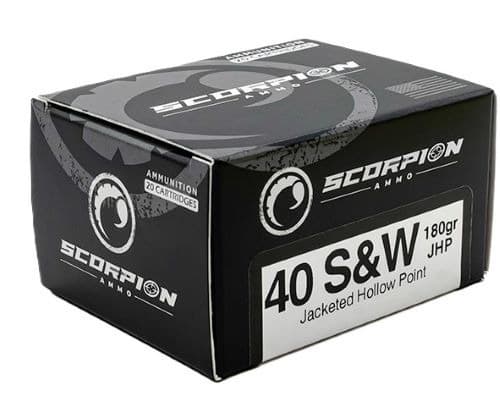 Scorpion 40 S&W 180gr JHP 20rd Box