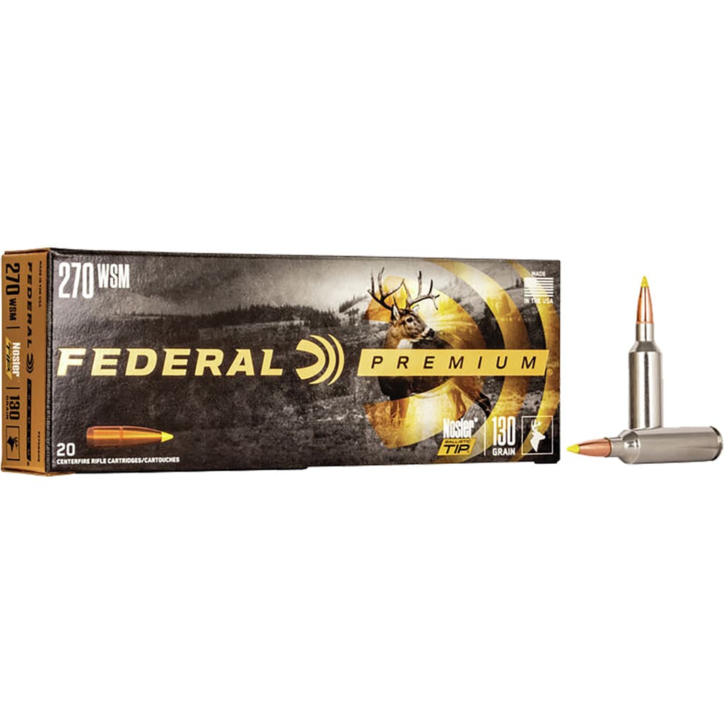Federal Vital Shok 270 WSM Nosler Ballistic Tip 130 Grain 20 Rounds