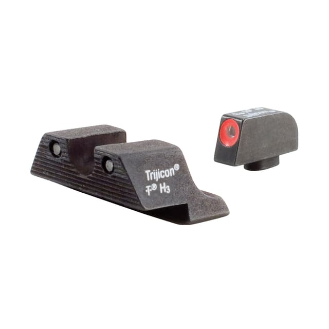 Trijicon 600538 HD Night Sights Green/Tritium Orange Outline Front Sight-Green Tritium Black Outline Rear Sight Glock 17/17L/19 Standard Frame