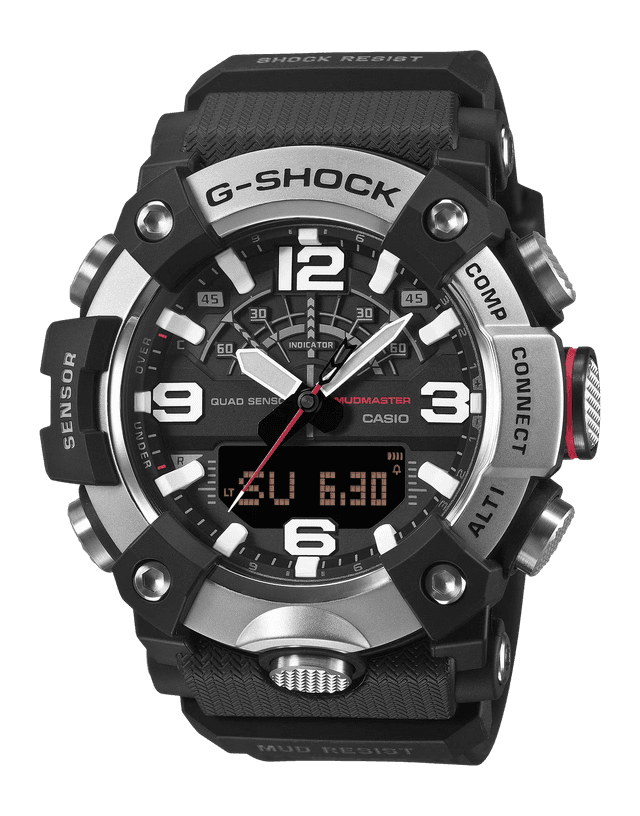 G-Shock Mudmaster GG-B100XM Analog Digital Watch Two-Tone Silver