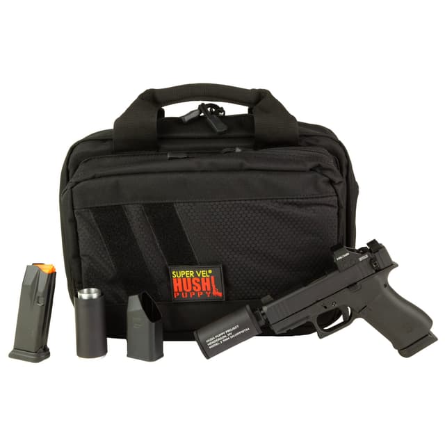 Glock 43X Hush Puppy 9mm Holosun 407K Suppressor Package Pistol