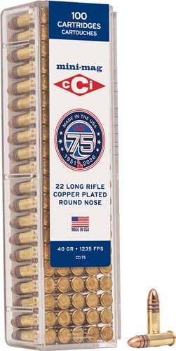 CCI Mini-Mag 75th Anniversary 22 LR 40gr LRN 100rd Box