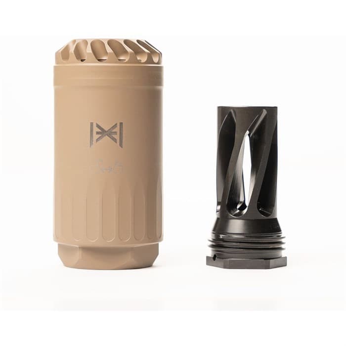 Huxwrx Blastphemy Blast Deflector with Flash Hider 5.56 1/2-28 FDE