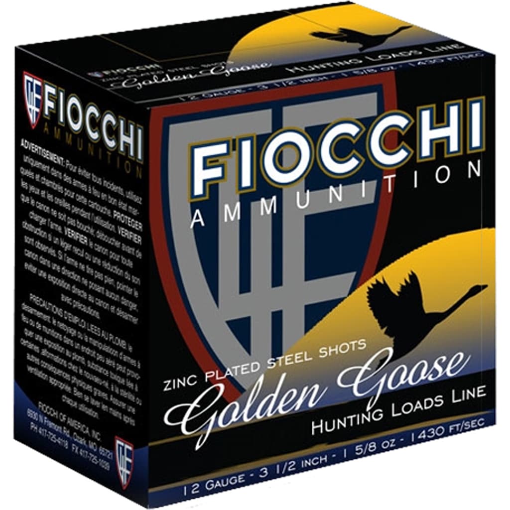 Fiocchi Golden Goose 12 Gauge Bbb Shot 1 5/8 Ounce 25 Rounds