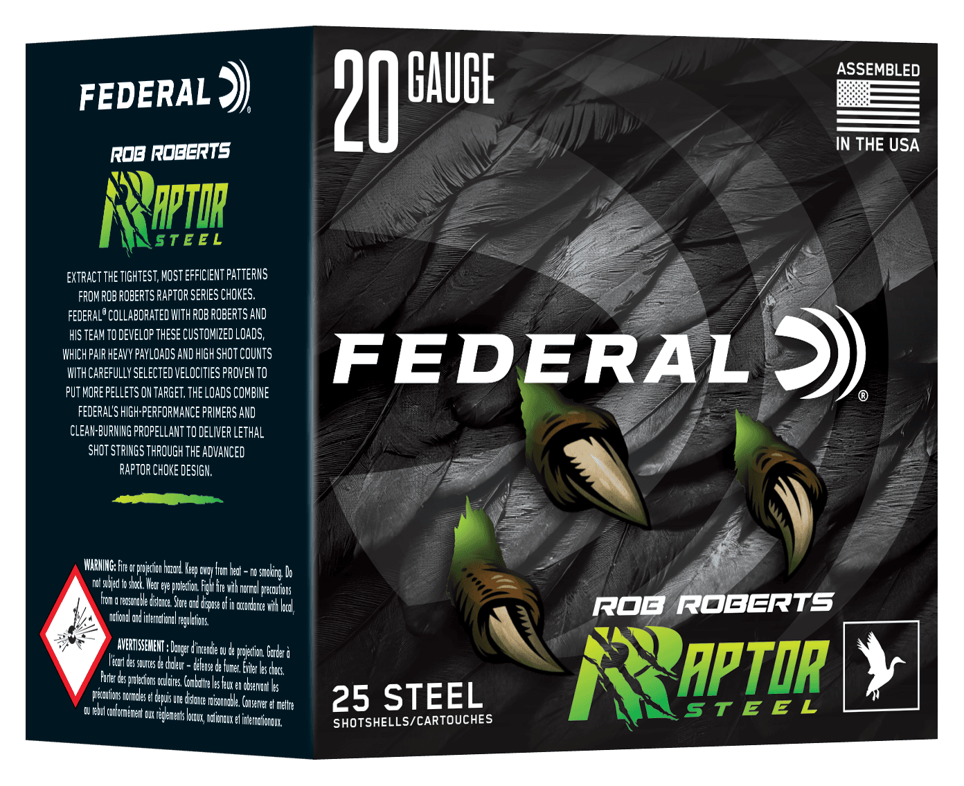 Federal Rob Roberts Raptor Steel 20 GA 3" 1oz #2 25rd Box