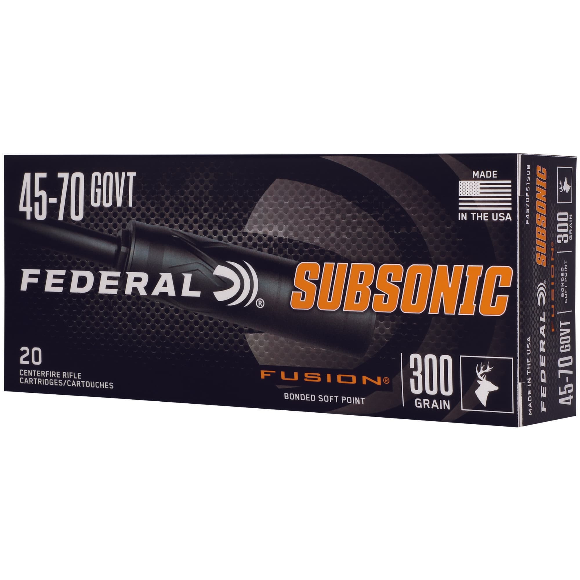 Federal Fusion Subsonic 45-70 Govt 300gr SP 20rd Box