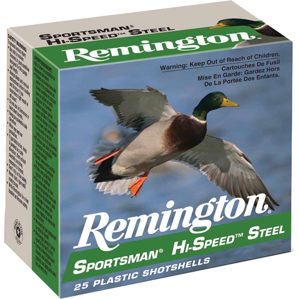 Remington Sportsman Hi-Speed Steel Loads 12 Gauge Steel Shot 1 1/4 Grain 25 Rounds