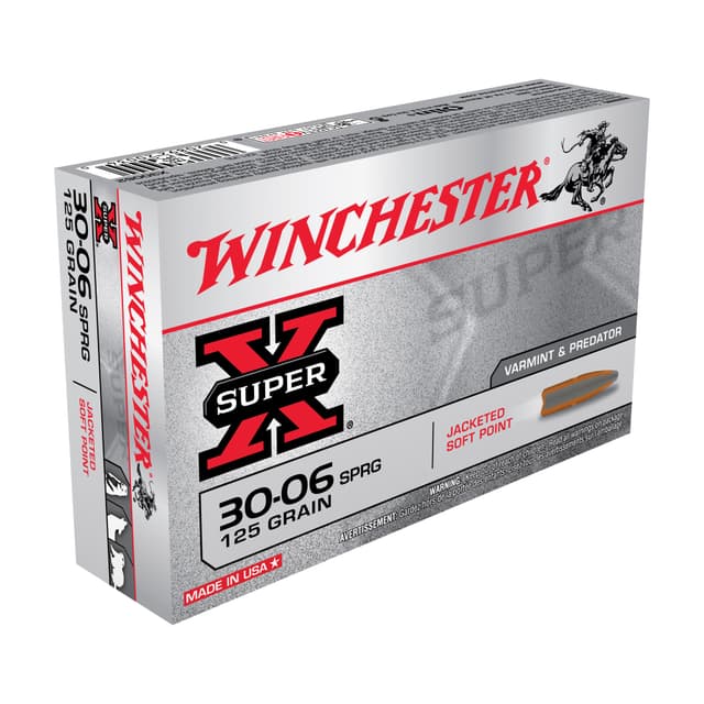 Winchester Super X 30-06 Springfield Pointed Soft Point 125 Grain 20 Rounds
