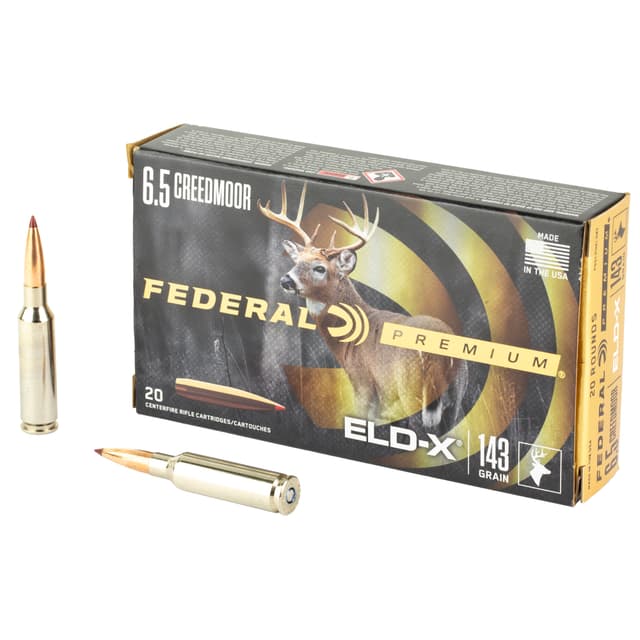 Federal P65CRDELDX1 Premium ELD-X 6.5Creedmoor 143gr 20 Per Box/10 Case
