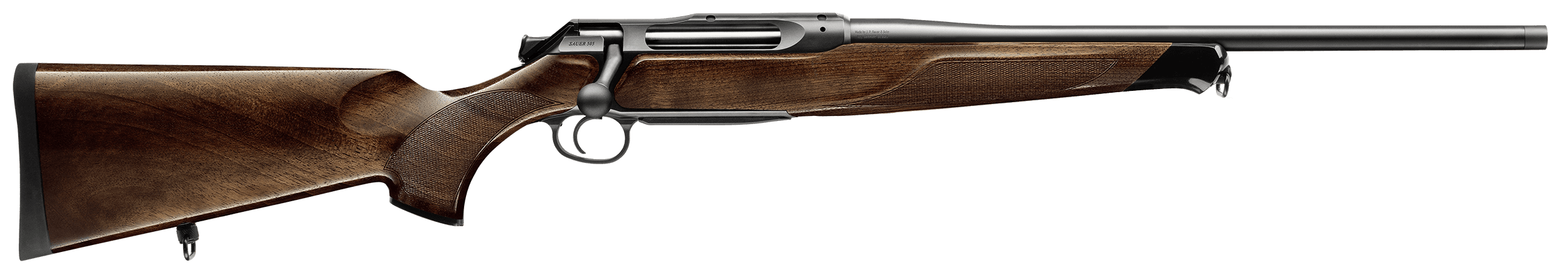 Sauer 80117100 505 Lux Full Size 270 WSM 3+1 24" Matte Blued Threaded Barrel, Matte Blued Saddle Mount Steel Receiver, Grade 2 Wood Fixed Stock