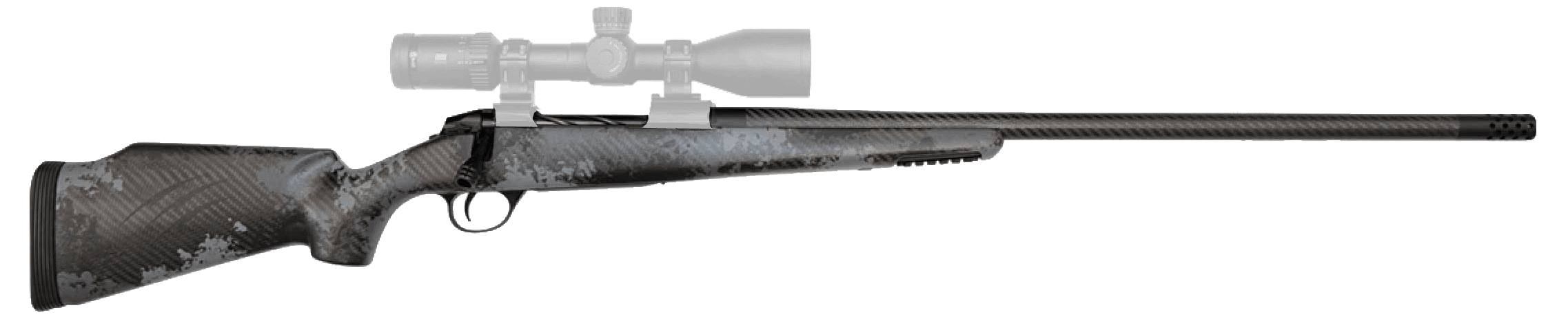 Fierce Firearms FCRG65PRC22TP Carbon Rage Full Size 6.5 PRC 3+1 22" Black C3 Carbon Fiber Barrel, Tungsten Gray Cerakote Titanium Receiver, Phantom Camo Fixed Fierce Tech C3 Stock,