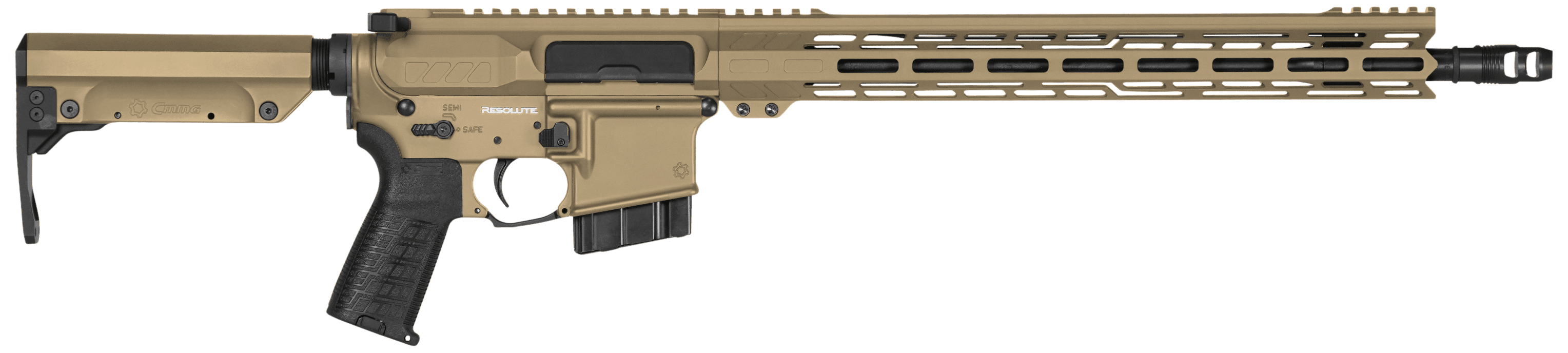 CMMG Resolute MK4 22 ARC 16.1in 10 Coyote Tan Cerakote M-LOK Handguard