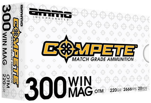 Ammo Inc 300WM190BTHPA20 Match 300WinMag 220gr Open Tip Match 20 Rounds