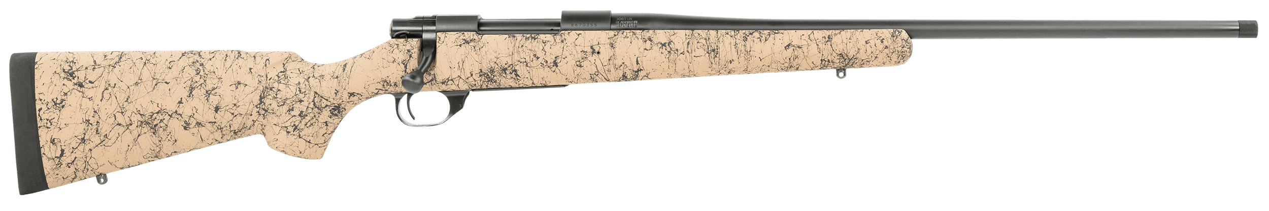 Howa HHS43164 M1500 HS Precision 308 Win 5+1 22" Threaded Barrel, Black Metal Finish, Tan Black Webbed Fixed HS Precision Stock