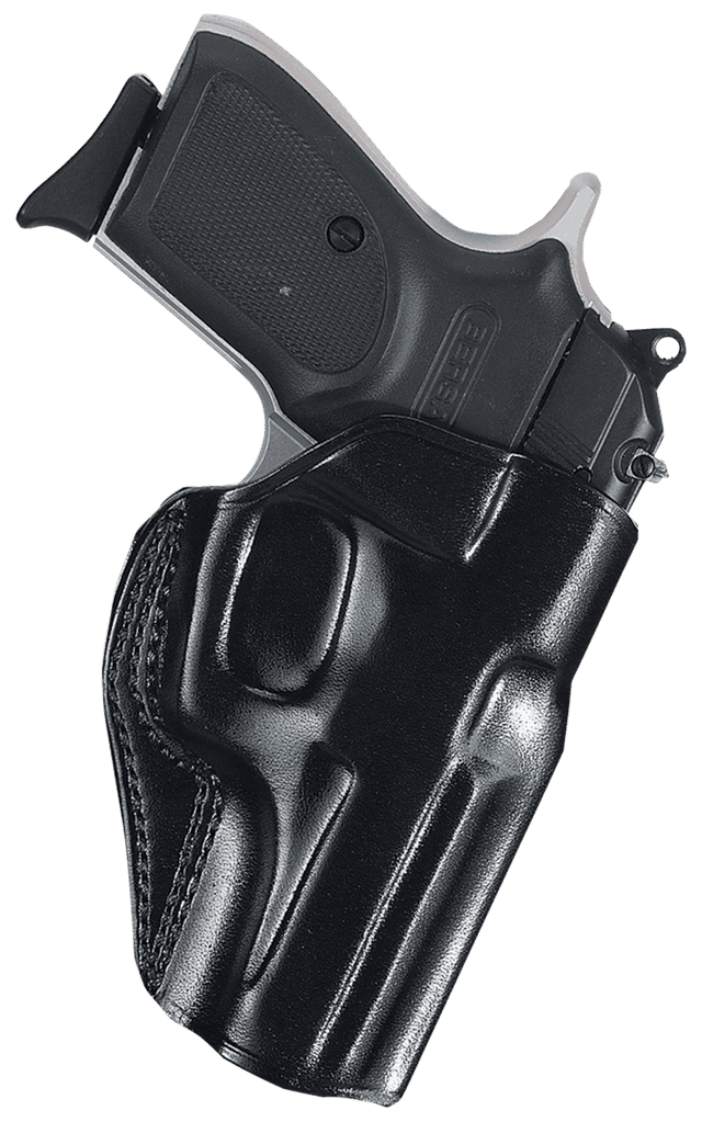 Galco SG858B Stinger OWB Black Leather Belt Slide Fits S&W M&P .380 Shield EZ Fits 3-3.30" Barrel Right Hand