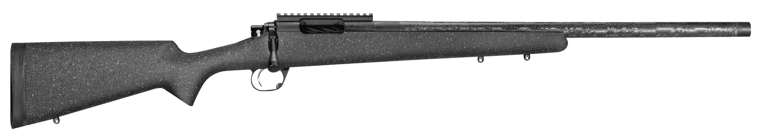 Proof Research 135105 Glacier Full Size 7mm PRC 4+1 24" Carbon Fiber Match Grade Threaded Barrel, Black Cerakote w/Picatinny Rail Steel Receiver, Fixed PROOF Hunter Black Granite Carbon Fiber Stock