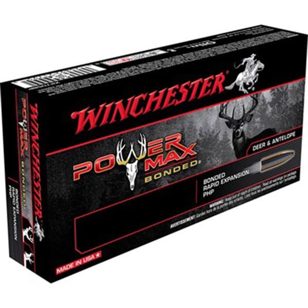 Winchester Power Max Bonded 30-30 Winchester Bonded Rapid Expans Protected Hollow Pt 150 Grain 20 Rounds
