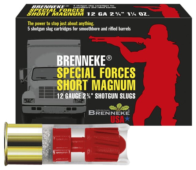Brenneke Special Forces Short Magnum Slugs 12 ga. 2 3/4 in. 1 1/4 oz. 5 rd.