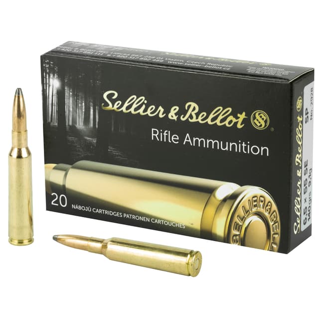 Sellier & Bellot SB6555B 6.5x55 Swedish Soft Point 140 Grain 20 Rounds