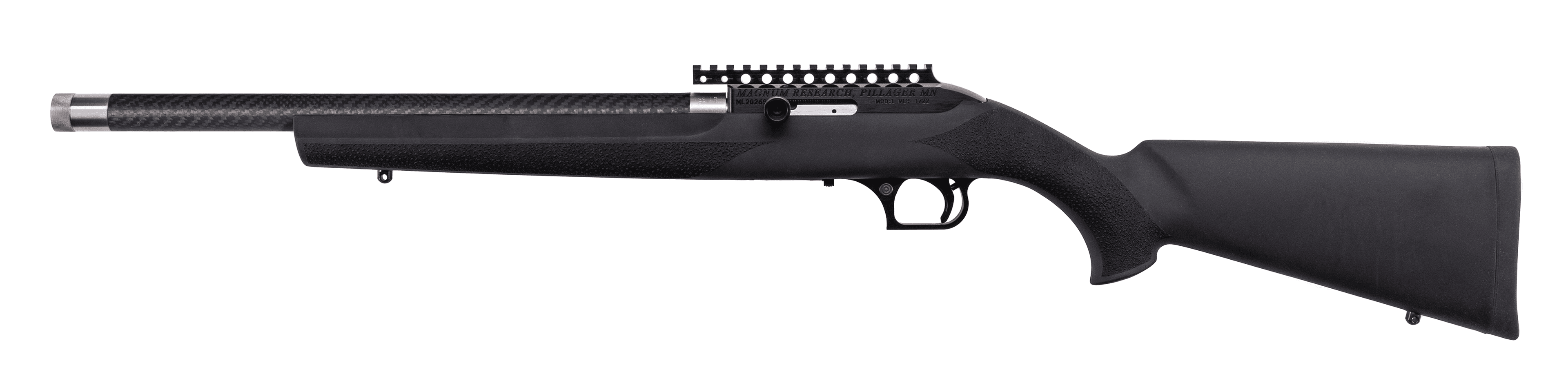 Magnum Research SSH22GT Magnum Lite SwitchBolt 22 LR 10+1 16.50" Black Carbon Fiber Threaded Barrel, Black w/Integral Scope Base Receiver, Black Fixed Hogue OverMolded Stock,