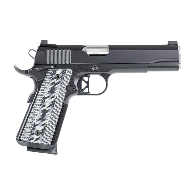 Dan Wesson 01823 Valor 45 ACP 8+1 5" Stainless Steel Barrel, Black Duty Serrated Stainless Steel Slide & Frame w/Picatinny Rail & Beavertail, Gray G10 Grip, Ambidextrous