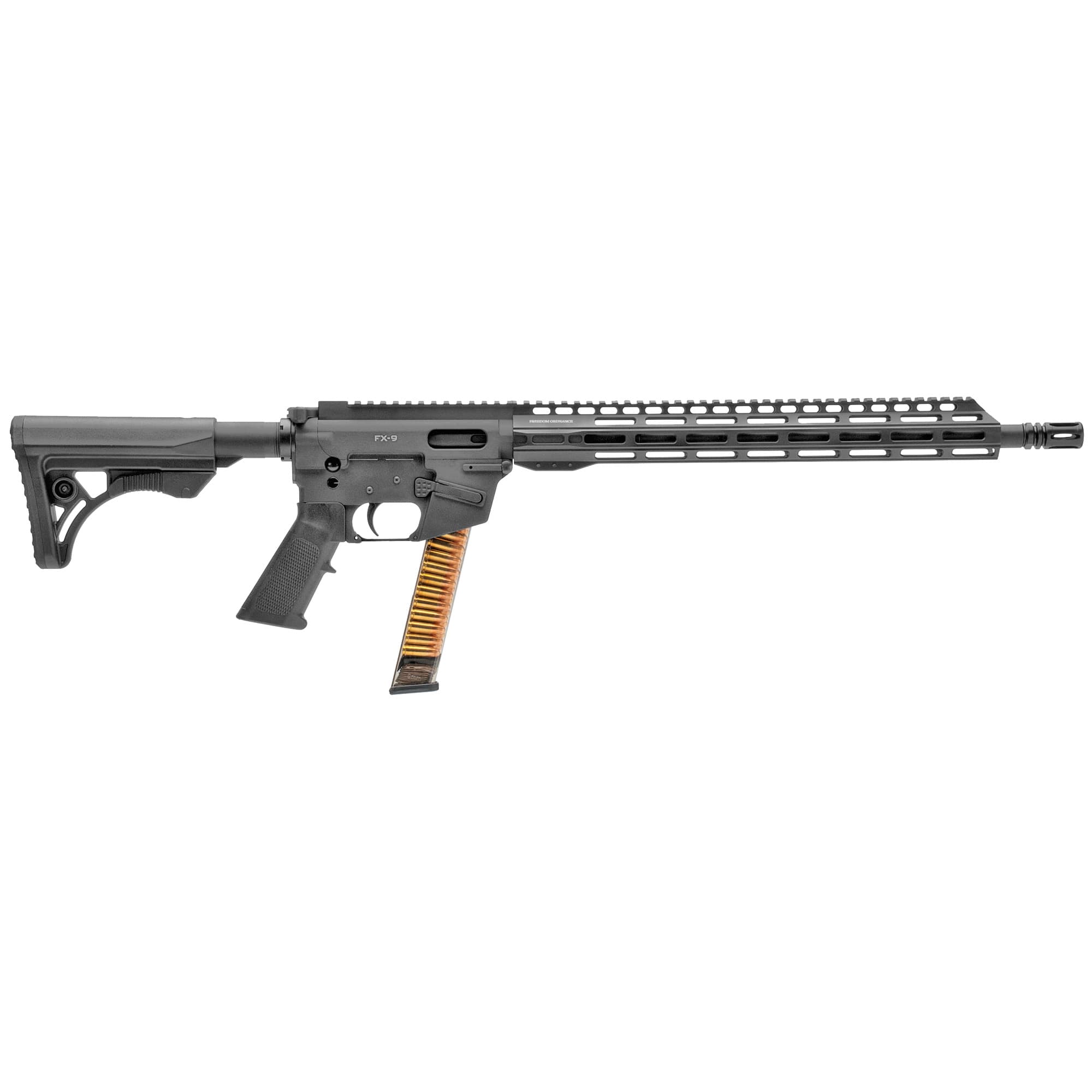 Freedom Ordnance FX9R16 FX-9 Carbine 9mm Luger 16" 33+1 Black Hard Coat Anodized 6 Position Stock